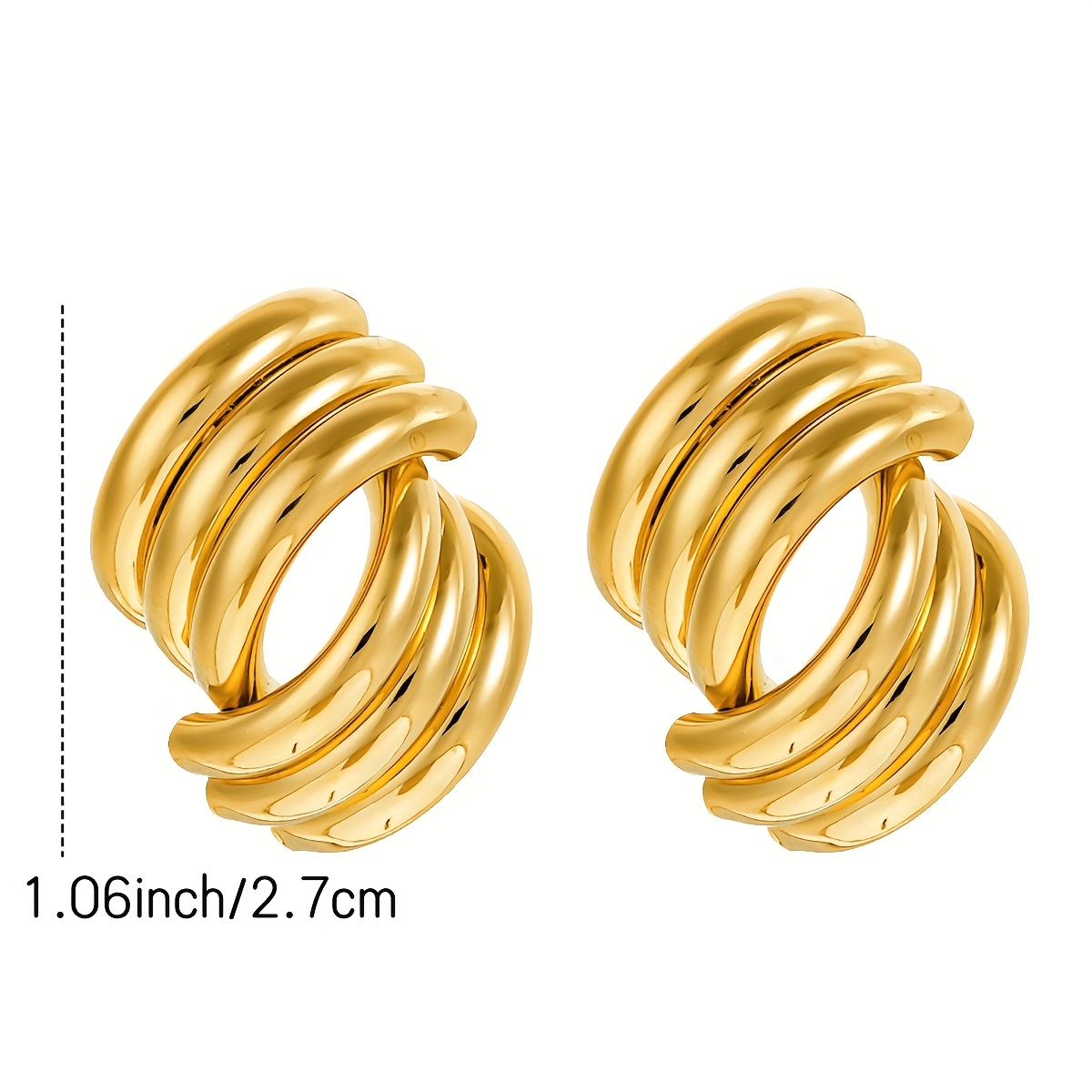 Geometric Cross Hoop Earrings - Stylish Light Earring